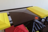 Крышка на столб забора "Европа" коричневая 550х550 мм