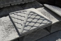 Крышка на столб забора "Дания" серая 450х450 мм