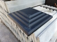 Крышка на столб забора "Египет" черная 400х400 мм