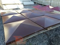 Крышка на столб забора "Европа" коричневая 650х650 мм