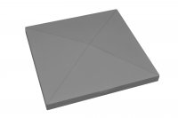 Крышка на столб забора "Европа" серая 450х450 мм